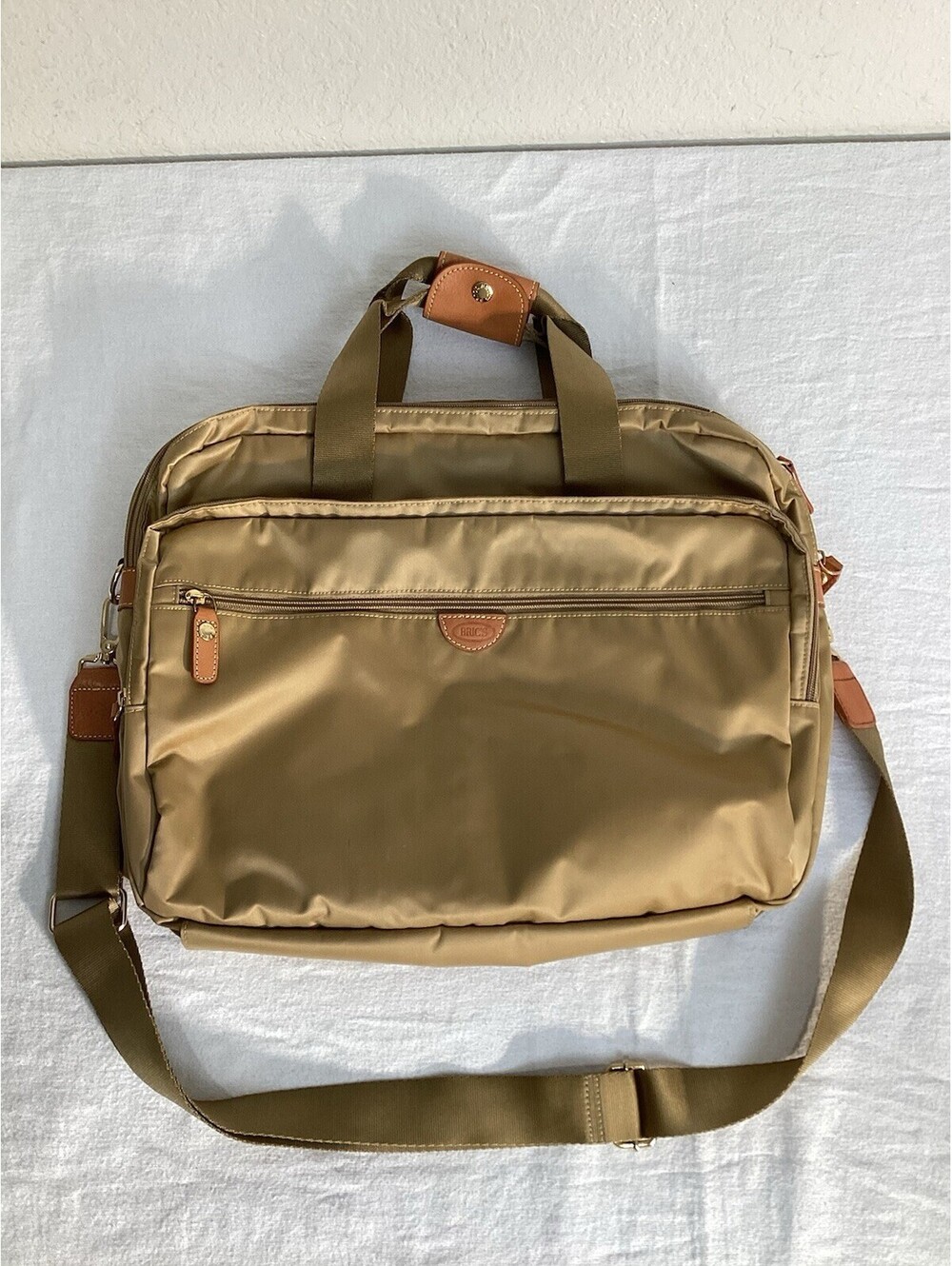 EUC Gold  Bric's X-Travel Montagna Backpack Briefcase Laptop Shoulder Bag Set